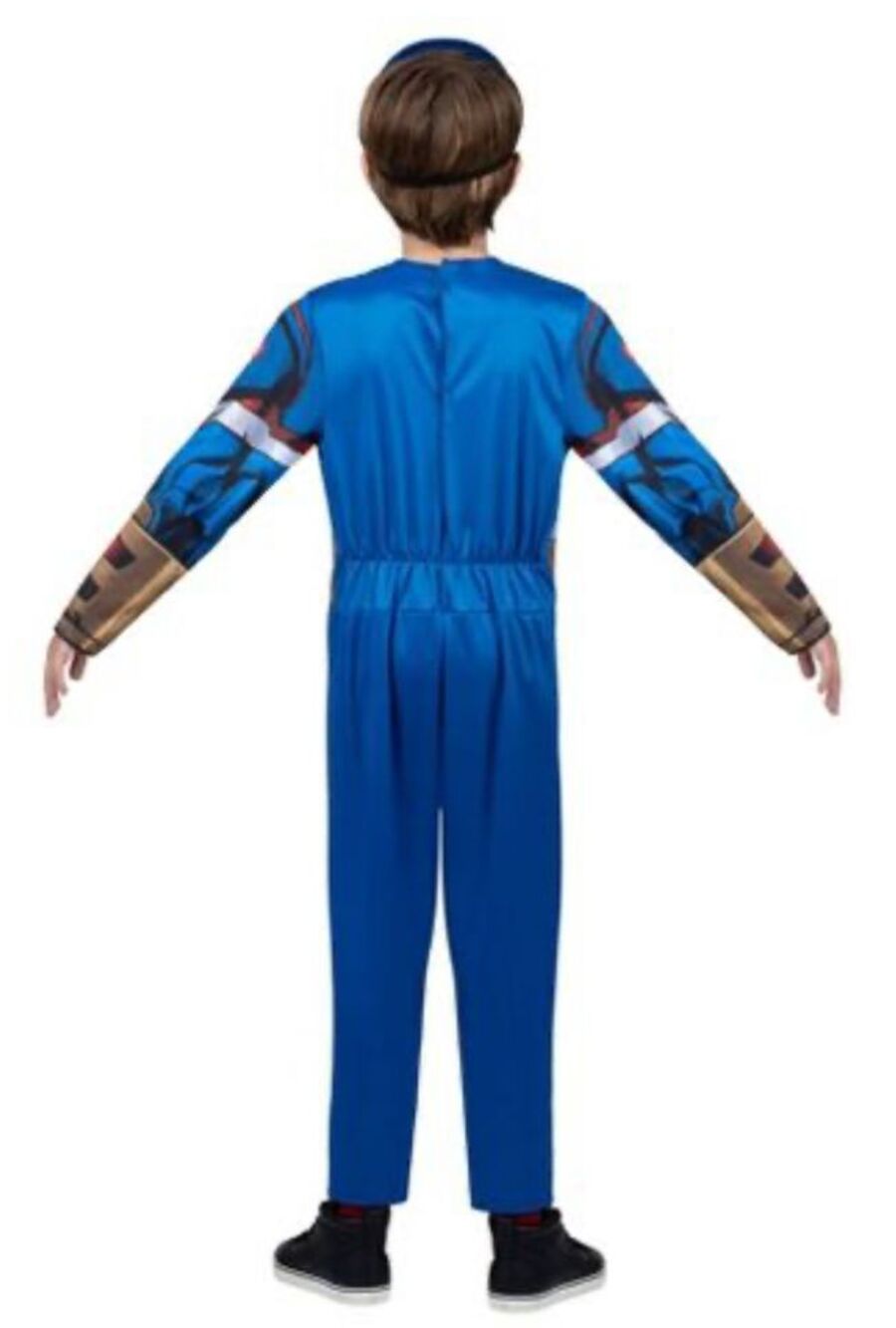 Avengers Captain America Boys Jumpsuit & Mask Halloween Costume Large 12-14 - Picture 2 of 4